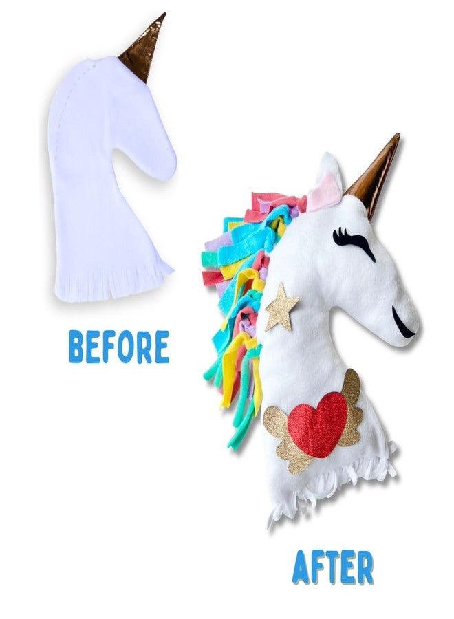 PepPlay DIY Unicorn Pillow Craft Kit - 43-Piece No Sew, No Glue Unicorn Pillow DIY Toy for Girls Ages 4-8, Unique Birthday Gift, Fun Hands-On Art Project - Image 5